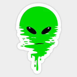 Alien melt Sticker